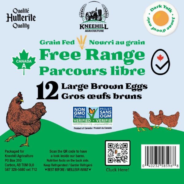 Free Range Non-GMO Brown Eggs (1 Doz) L/XL