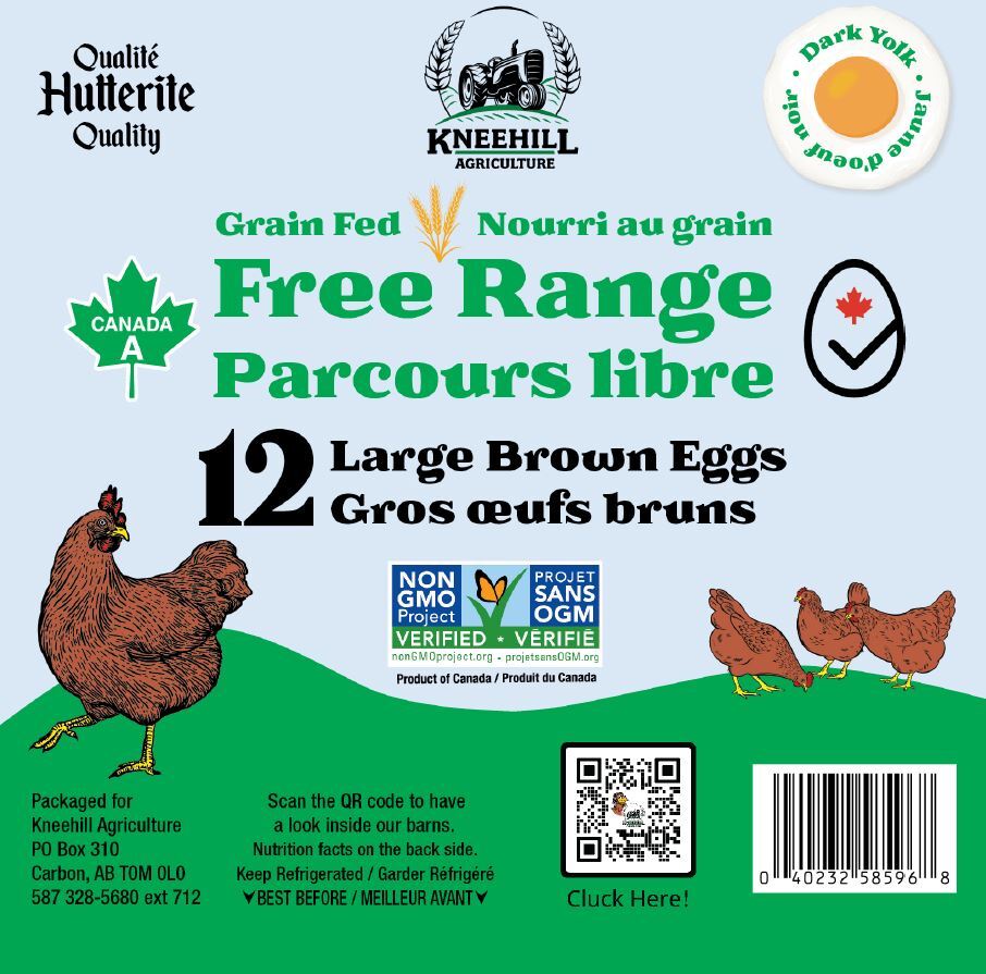 Free Range Non-GMO Brown Eggs (1 Doz) L/XL