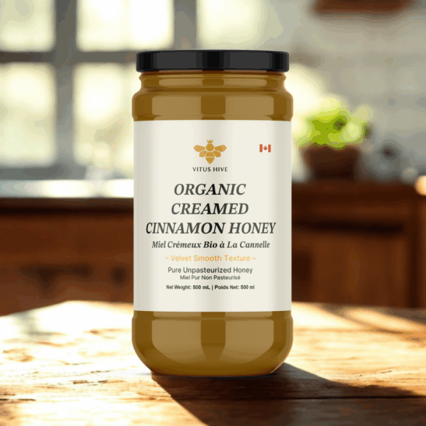 Organic Cinnamon Creamed Honey (500g)