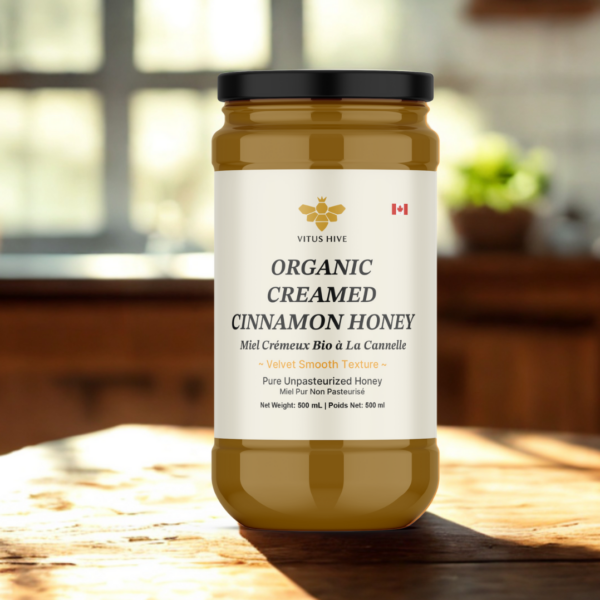 Organic Cinnamon Creamed Honey (500g)