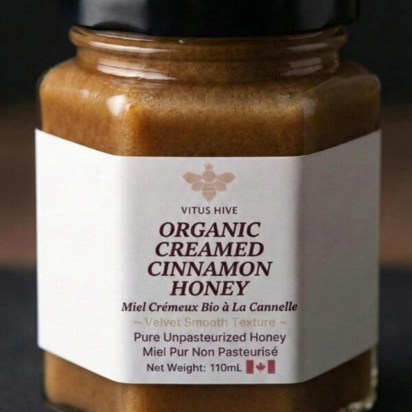 Organic Cinnamon Creamed Honey (110g)