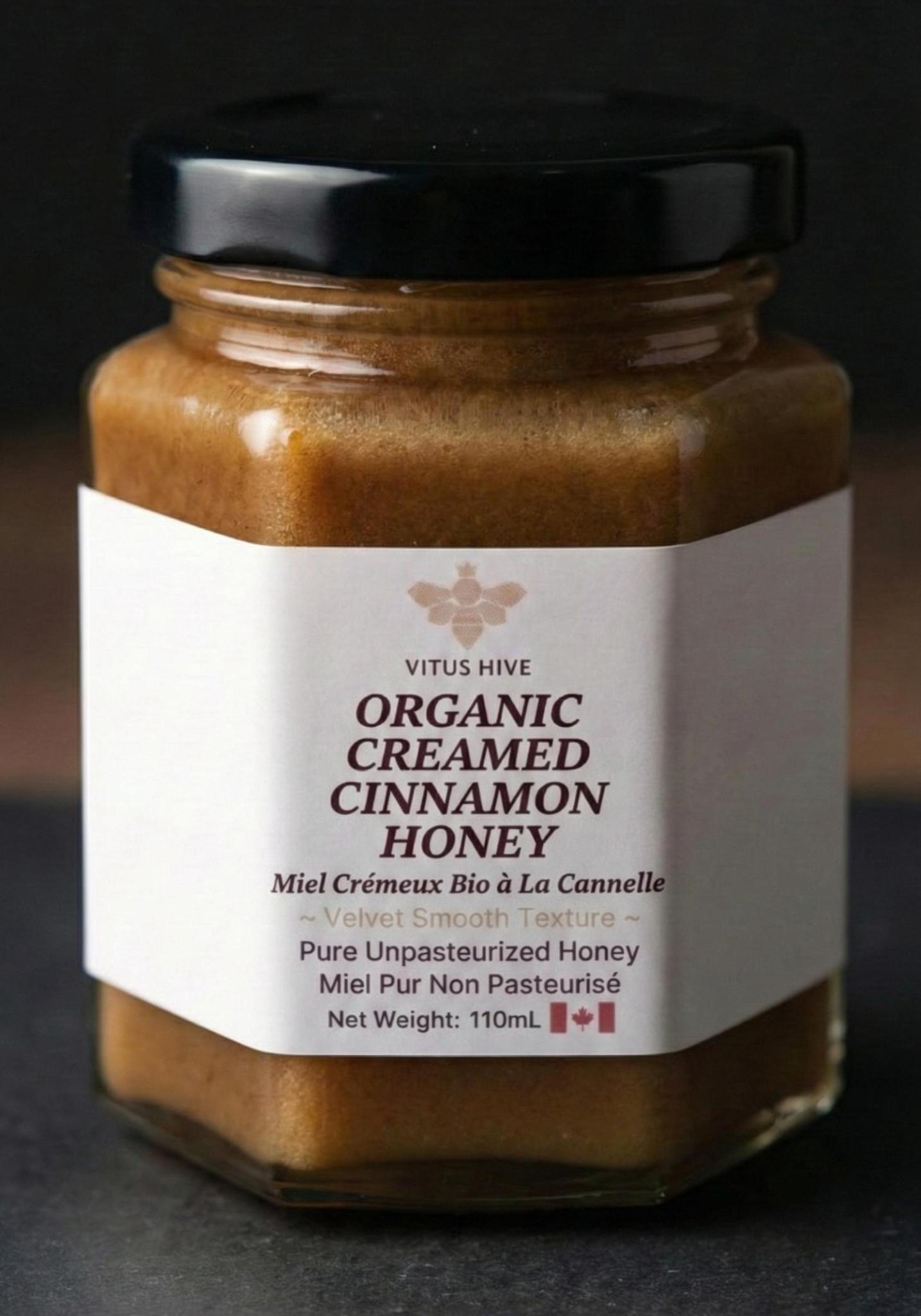 Organic Cinnamon Creamed Honey (110g)