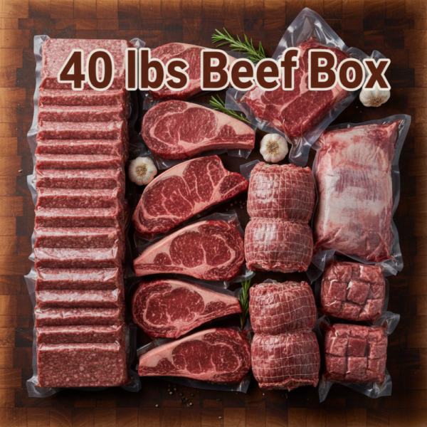 40 lbs Black Angus Beef Box