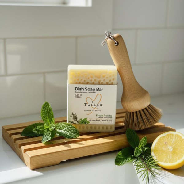 Tallow Dish Soap Bar (110g) (Fresh)